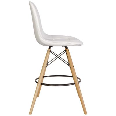Барний стілець Praga Eco Wood Білий (44460299) дешево