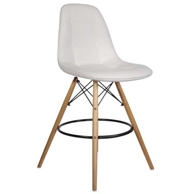Барний стілець Praga Eco Wood Білий (44460299)