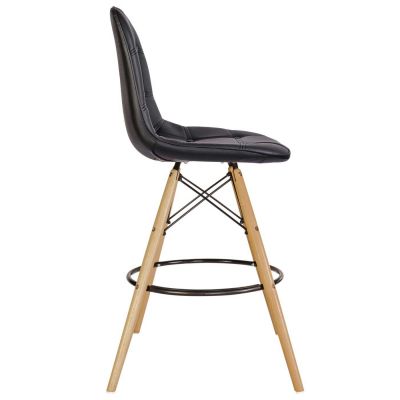 Барний стілець Praga Eco Wood Чорний (44460301) дешево