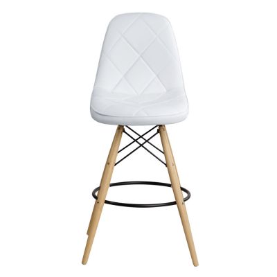 Барний стілець Rhomb Eco Wood Білий (44373458) недорого
