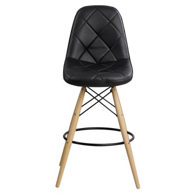 Барний стілець Rhomb Eco Wood Чорний (44373459) недорого