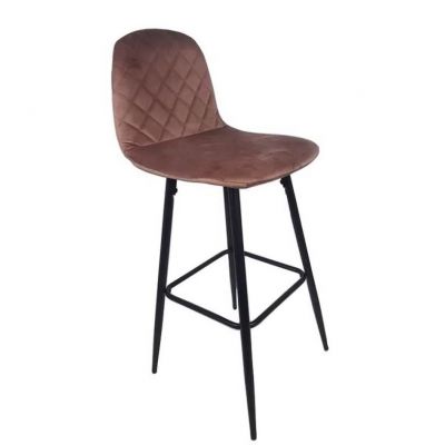 Барный стул Space Velour Розовый, Черный (84512431)