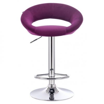 Барный стул Titan Велюр Фиолетовый, Хром (84478162) дешево