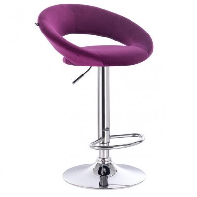 Барный стул Titan Велюр Фиолетовый, Хром (84478162)