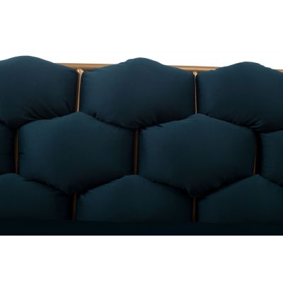 Диван Елеонор 2-місний з подушками Велюр 12 Blue (41829784) недорого