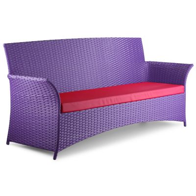 Диван Патио 3-х местный с подушками Фиолетовый, Жаккард 20 (41912216)