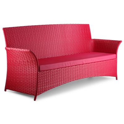 Диван Патіо 3-місний з подушками Червоний, Жаккард 20 (41912036)