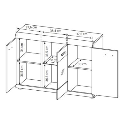 Комод Link 3D/120 Дуб Сонома (1321470517) дешево