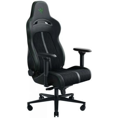 Кресло геймерское Enki Pro Черный, Зеленый (79518283)