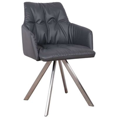 Поворотный стул Leon Темно-серый (52371343)
