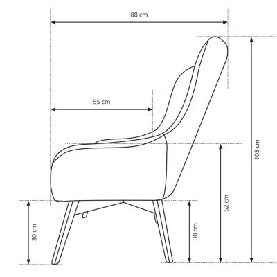 Крісло м'яке ELIS CARO Monolith 04 (132985743) с доставкой
