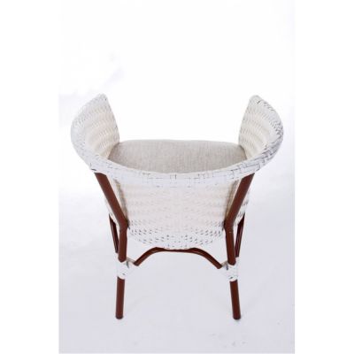 Кресло Неаполь с подушкой Жаккард 01, Белый (41359486) недорого