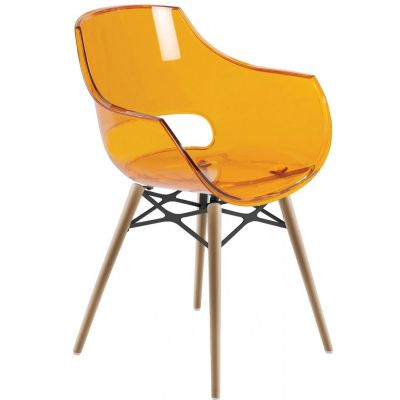 Кресло Opal Wox Бук, Прозрачно-оранжевый (27185923)