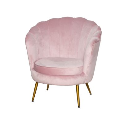 Кресло Шелл Розовый, Золотой (73461346) с доставкой