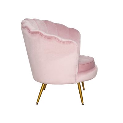 Кресло Шелл Розовый, Золотой (73461346) дешево