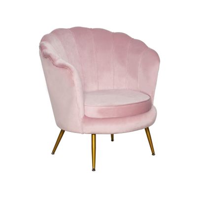 Кресло Шелл Розовый, Золотой (73461346)