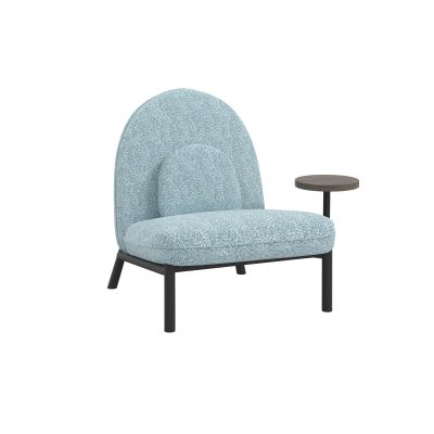 Кресло Soft Lounge со столиком 75x82 Boucle Safira, Натуральный (1561024956)