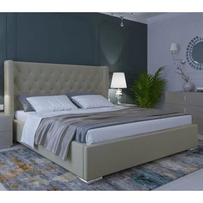 Кровать Адель с ПМ Серый, 160x200 (1351205687)