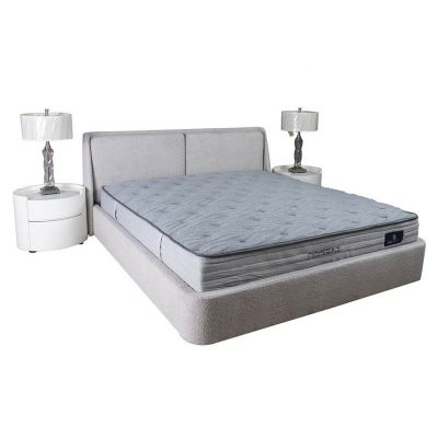Кровать Афина с ПМ Светло-серый, 160x200 (1351205718)