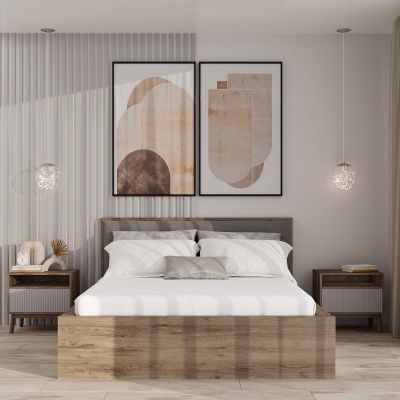 Кровать Флоренция Аликанте, Светло-серый, 160x200 (68637037)