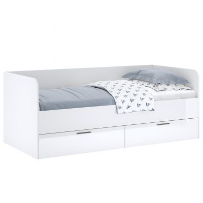Кровать Happy с каркасом Белый, 90x200 (94702413)