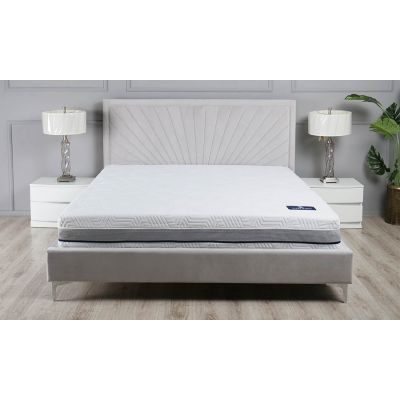 Кровать Клер Светло-серый, 160x200 (1351205726) дешево