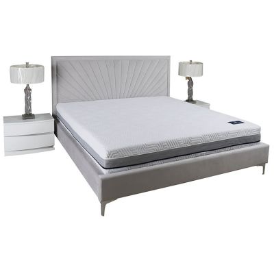 Кровать Клер Светло-серый, 160x200 (1351205726)