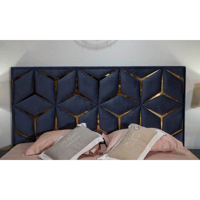 Кровать Кристал с ПМ Серо-синий, 180x200 (1351205730) дешево