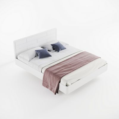 Кровать Лауро Белый, Бук, 160x200 (1051306641) дешево