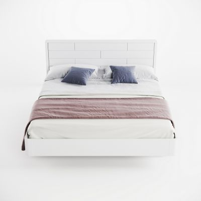 Кровать Лауро Белый, Ольха, 140x200 (105650544) дешево