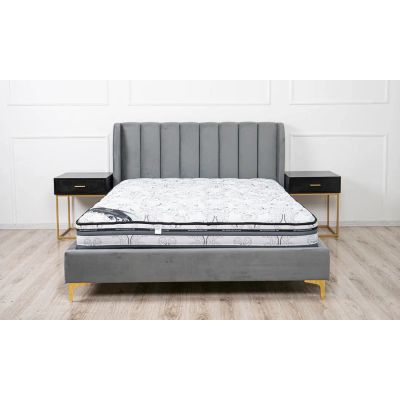 Кровать Лея Серый, 160x200 (1351205714) дешево