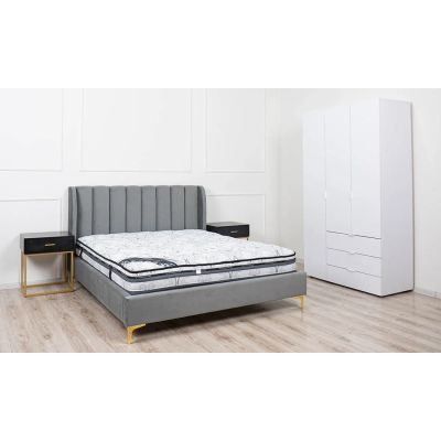 Кровать Лея Серый, 160x200 (1351205714) с доставкой