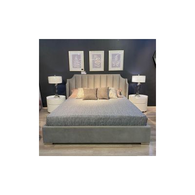 Ліжко Лілібет з ПМ Світло-сірий, 160x200 (1351205741) дешево