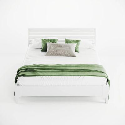 Кровать Вайде Белый, Ольха, 160x200 (105646506) дешево