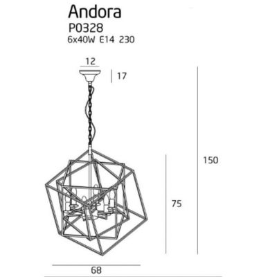 Люстра Andora Brass (118865184) недорого