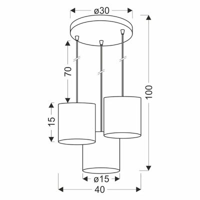 Люстра Candellux 33-18342 Legno Коричневий (1721380957) дешево