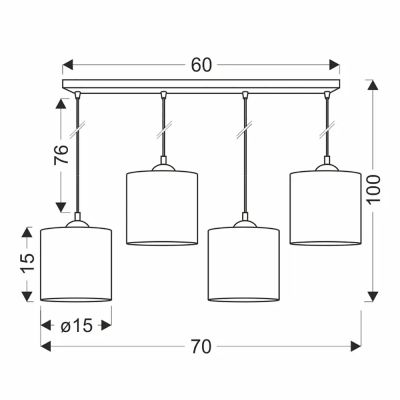 Люстра Candellux 34-18366 Legno Коричневий (1721380958) недорого