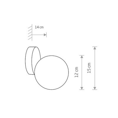 Настенненный светильник Ice ball Латунный (109732366) дешево