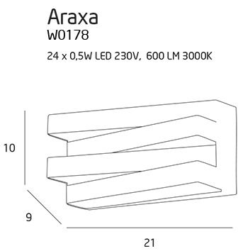 Настінний світильник ARAXA Black (118865532) с доставкой