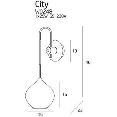Настенный светильник City Smoky (118865834) недорого