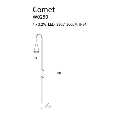 Настінний світильник COMET Black (118865863) с доставкой