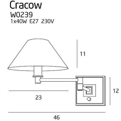 Настінний світильник CRACOW Brass (118865896) недорого