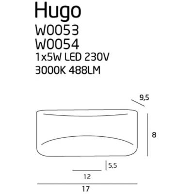 Настенный светильник Hugo Black (118865996) недорого
