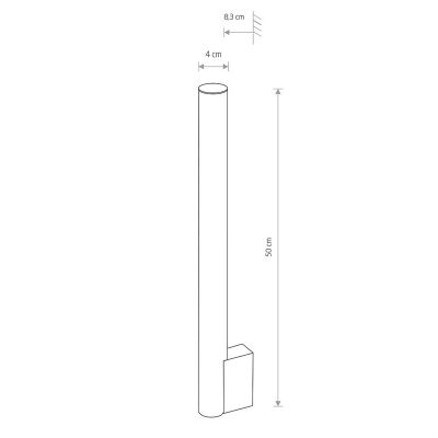 Настінний світильник Ice tube led LED М В Хром (109732363) недорого