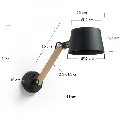 Настенный светильник MOVE Черный (90733759) недорого