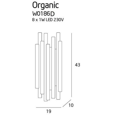 Настенный светильник ORGANIC Chrome (118866061) дешево