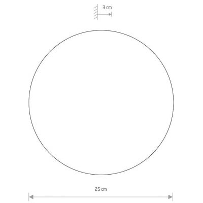 Настінний світильник Ring Mirror M LED Сірий (109727680) дешево