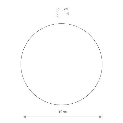 Настінний світильник Ring Mirror S LED Сірий (109727682) недорого