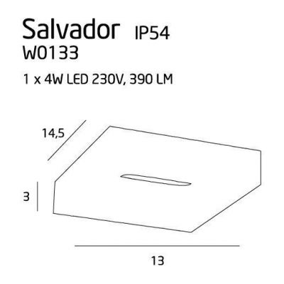 Настенный светильник Salvador White (118866071) недорого