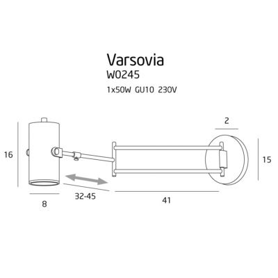 Настенный светильник VARSOVIA 15 Brass (118865311) с доставкой